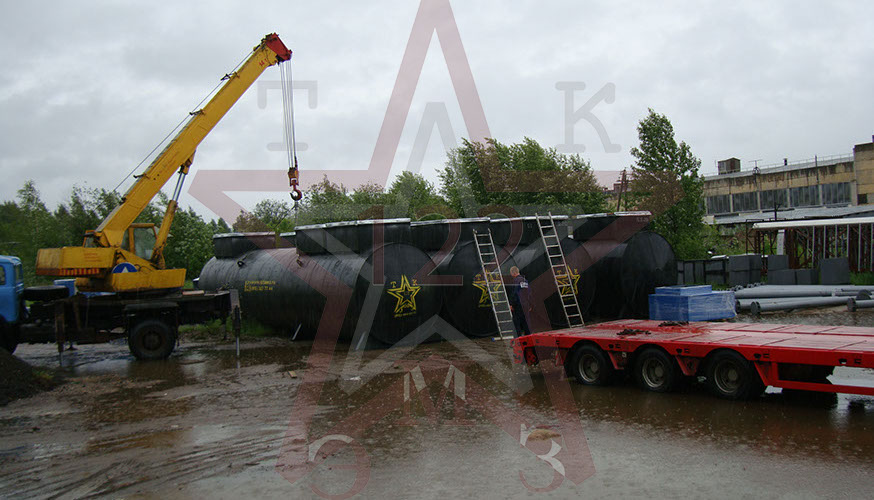 подземные резервуары для азс, купить подземный резервуар, резервуары питьевой воды подземны